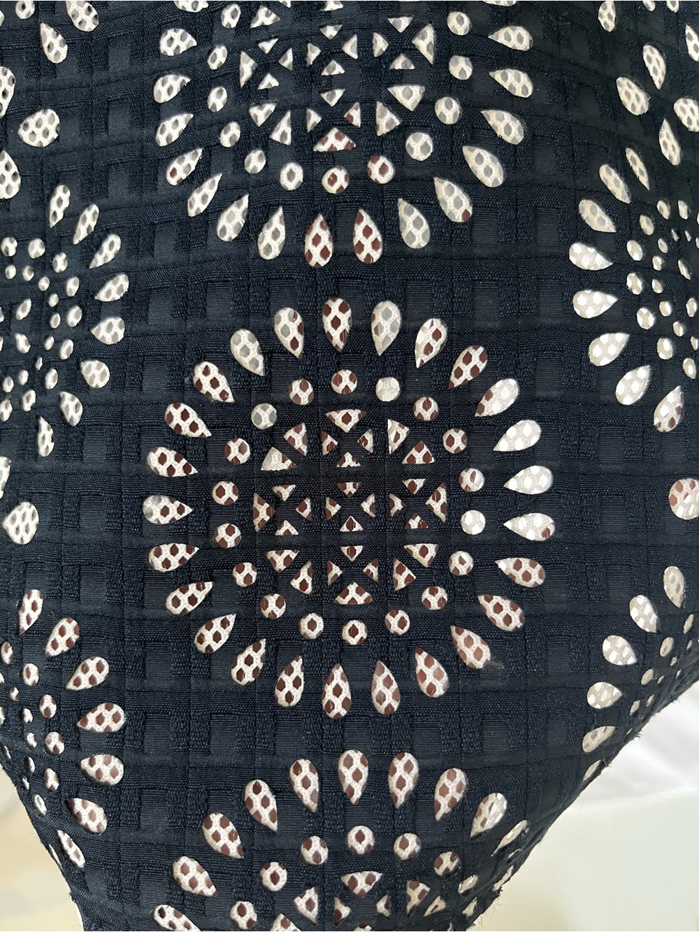 MICHAEL Michael Kors Navy and White Short-Sleeve Patterned Top - Picture 10 of 10